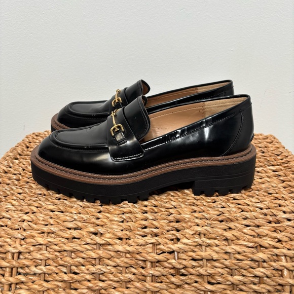 Sam Edelman Black Chunky Loafers Size 8, “Laurs” Leather - Picture 6 of 10